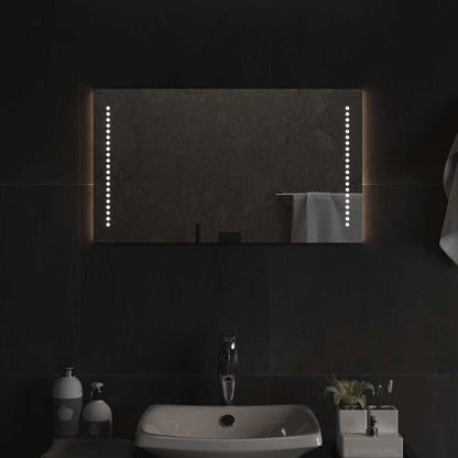 LED Bathroom Mirror Transparent 40 x 70 cm Tempered Glass