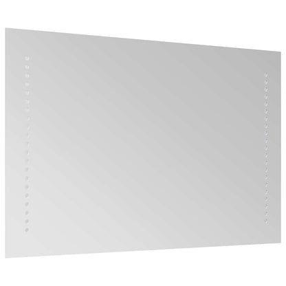 LED Bathroom Mirror Transparent 40 x 70 cm Tempered Glass