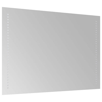 LED Bathroom Mirror Transparent 50 x 70 cm Tempered Glass