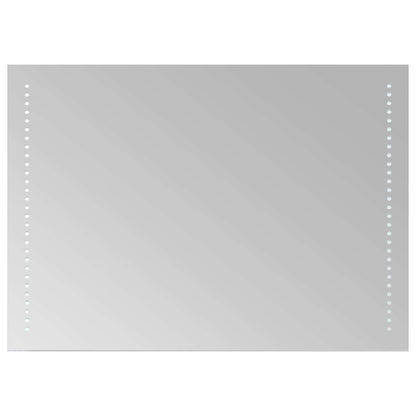 LED Bathroom Mirror Transparent 50 x 70 cm Tempered Glass