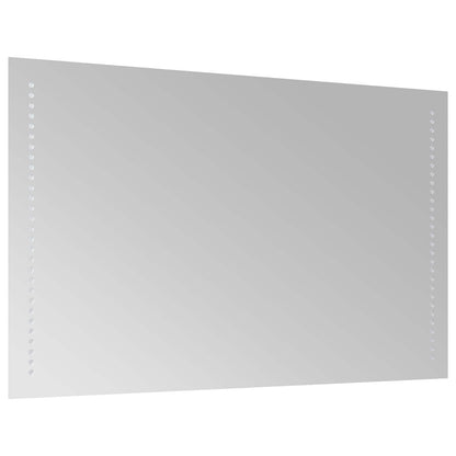 LED Bathroom Mirror Transparent 50 x 80 cm Tempered Glass