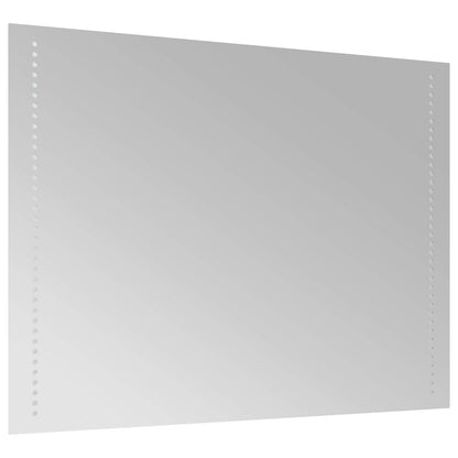 LED Bathroom Mirror Transparent 60 x 80 cm Tempered Glass