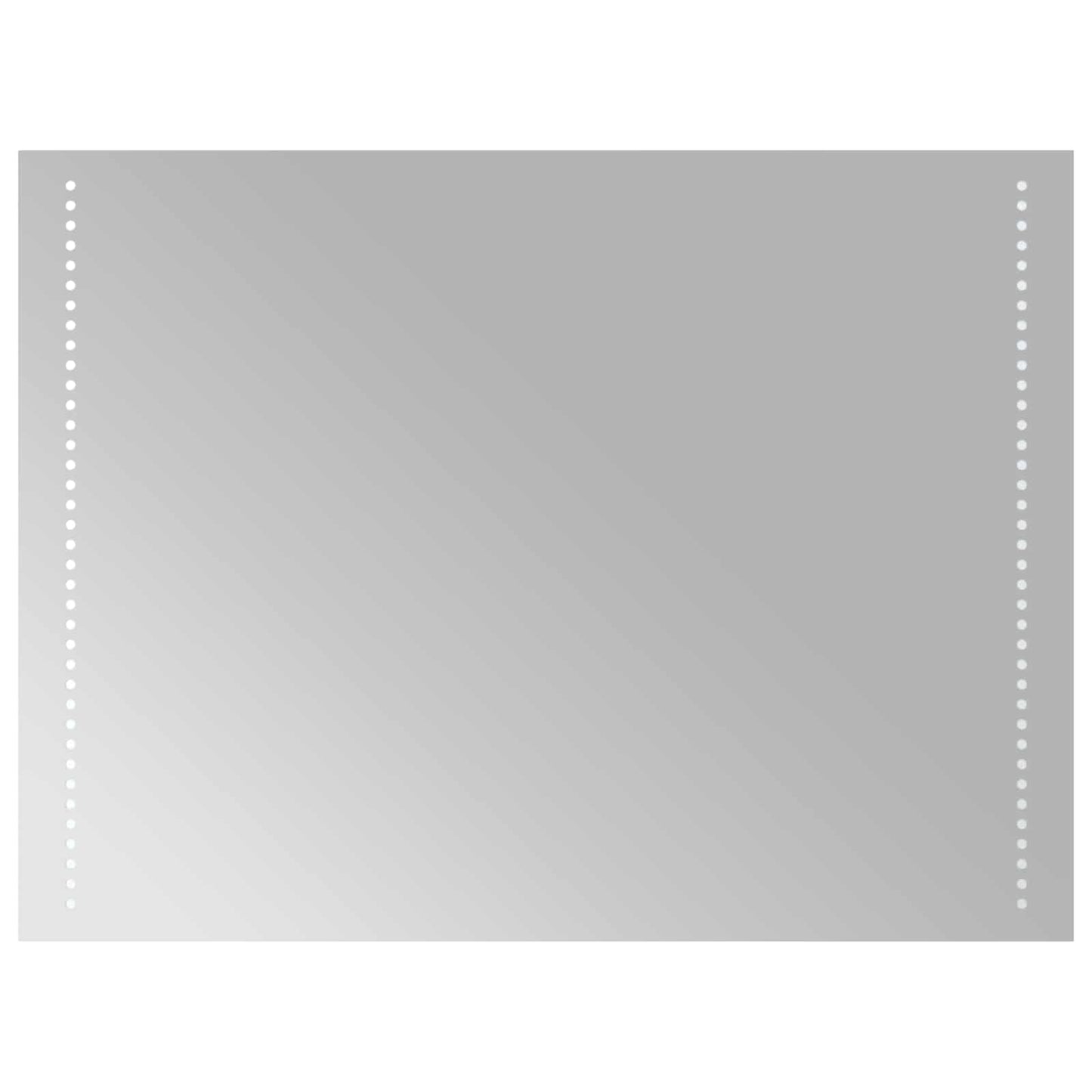 LED Bathroom Mirror Transparent 60 x 80 cm Tempered Glass