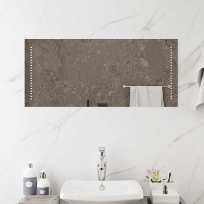 LED Bathroom Mirror Transparent 40 x 90 cm Tempered Glass
