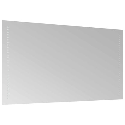 LED Bathroom Mirror Transparent 50 x 90 cm Tempered Glass