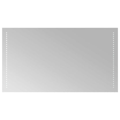 LED Bathroom Mirror Transparent 50 x 90 cm Tempered Glass