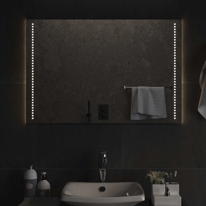 LED Bathroom Mirror Transparent 60 x 90 cm Tempered Glass
