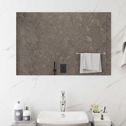 LED Bathroom Mirror Transparent 60 x 90 cm Tempered Glass
