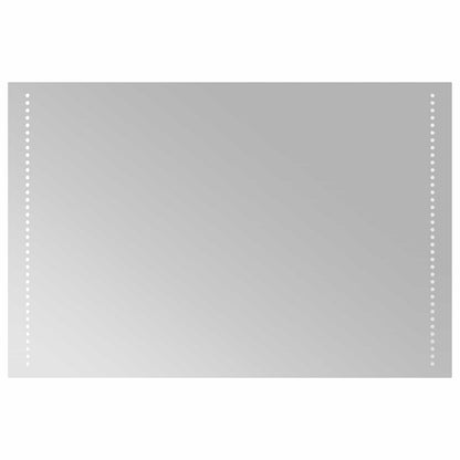 LED Bathroom Mirror Transparent 60 x 90 cm Tempered Glass