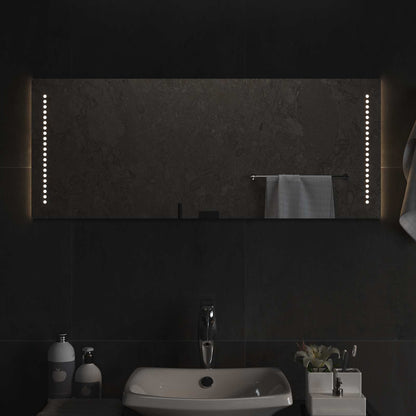 LED Bathroom Mirror Transparent 40 x 10 cm Tempered Glass
