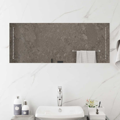 LED Bathroom Mirror Transparent 40 x 10 cm Tempered Glass