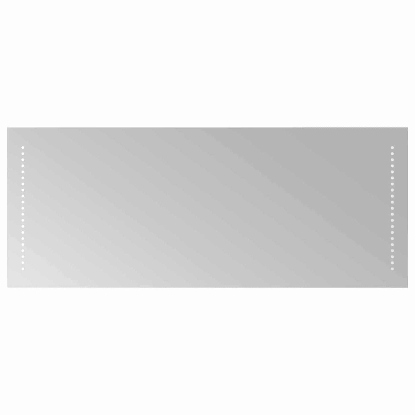 LED Bathroom Mirror Transparent 40 x 10 cm Tempered Glass