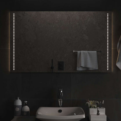 LED Bathroom Mirror Transparent 60 x 10 cm Tempered Glass