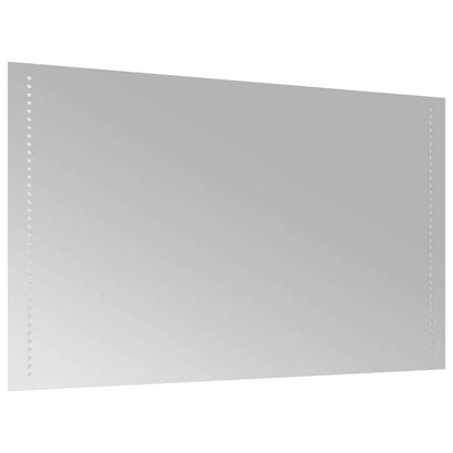 LED Bathroom Mirror Transparent 60 x 10 cm Tempered Glass