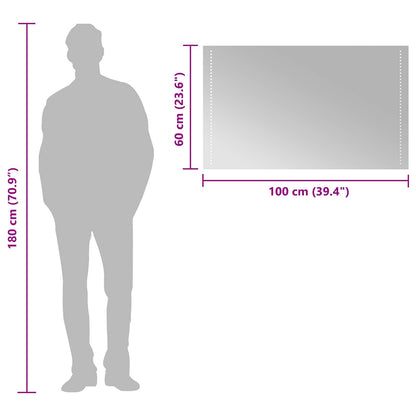 LED Bathroom Mirror Transparent 60 x 10 cm Tempered Glass