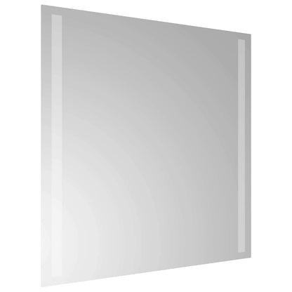 LED Bathroom Mirror Transparent 50 x 50 cm Tempered Glass
