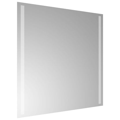 LED Bathroom Mirror Transparent 60 x 60 cm Tempered Glass