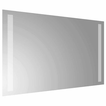 LED Bathroom Mirror Transparent 50 x 30 cm Tempered Glass