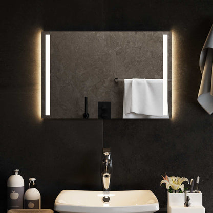 LED Bathroom Mirror Transparent 60 x 40 cm Tempered Glass