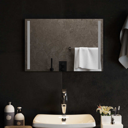 LED Bathroom Mirror Transparent 60 x 40 cm Tempered Glass