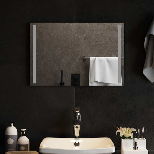 LED Bathroom Mirror Transparent 60 x 40 cm Tempered Glass