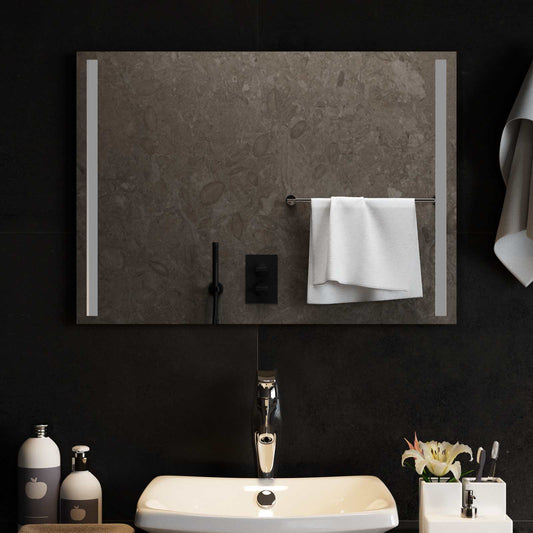 LED Bathroom Mirror Transparent 70 x 50 cm Tempered Glass