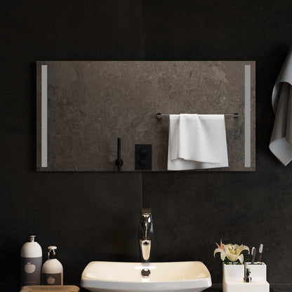 LED Bathroom Mirror Transparent 80 x 40 cm Tempered Glass