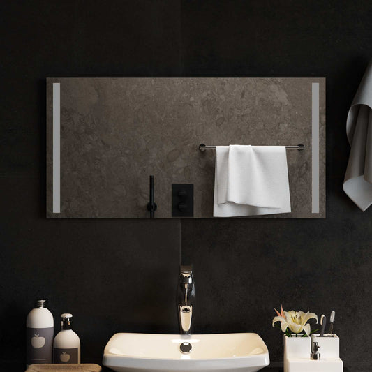 LED Bathroom Mirror Transparent 80 x 40 cm Tempered Glass