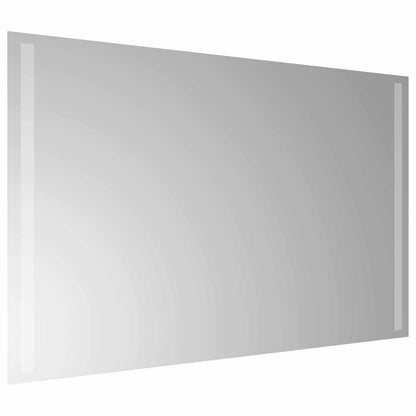 LED Bathroom Mirror Transparent 80 x 50 cm Tempered Glass