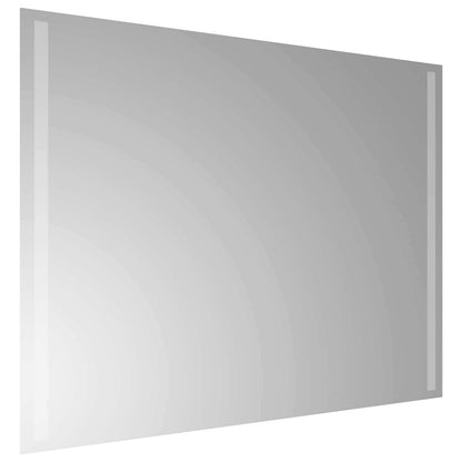 LED Bathroom Mirror Transparent 80 x 60 cm Tempered Glass