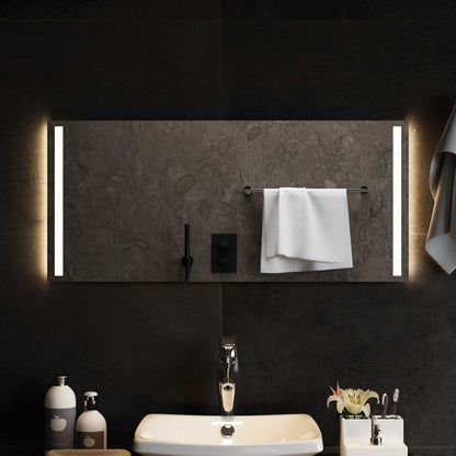 LED Bathroom Mirror Transparent 90 x 40 cm Tempered Glass