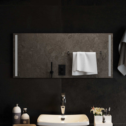 LED Bathroom Mirror Transparent 90 x 40 cm Tempered Glass