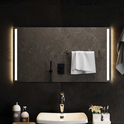 LED Bathroom Mirror Transparent 90 x 50 cm Tempered Glass