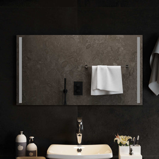 LED Bathroom Mirror Transparent 90 x 50 cm Tempered Glass