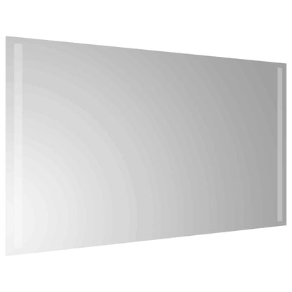 LED Bathroom Mirror Transparent 90 x 50 cm Tempered Glass