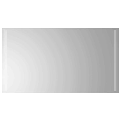 LED Bathroom Mirror Transparent 90 x 50 cm Tempered Glass