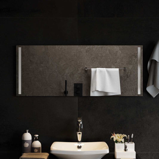 LED Bathroom Mirror Transparent 100 x 40 cm Tempered Glass