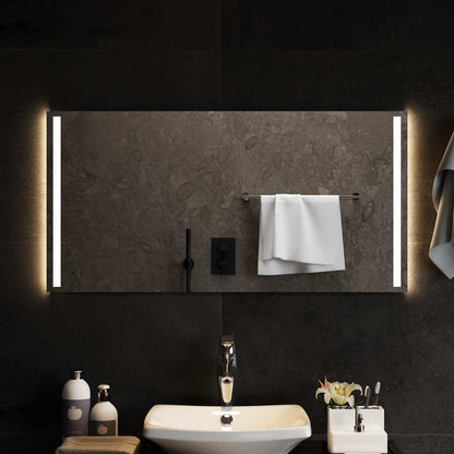LED Bathroom Mirror Transparent 100 x 50 cm Tempered Glass