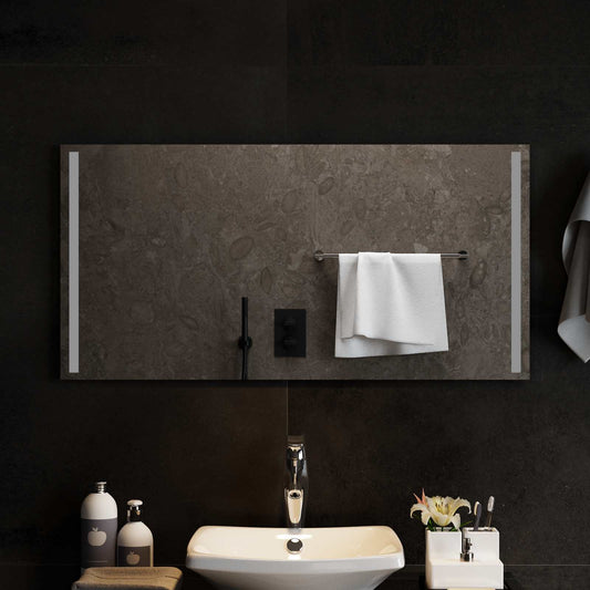 LED Bathroom Mirror Transparent 100 x 50 cm Tempered Glass
