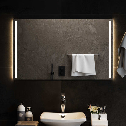 LED Bathroom Mirror Transparent 100 x 60 cm Tempered Glass