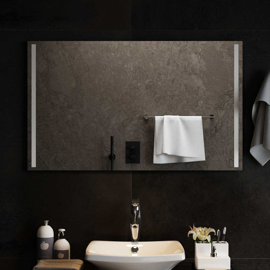 LED Bathroom Mirror Transparent 100 x 60 cm Tempered Glass