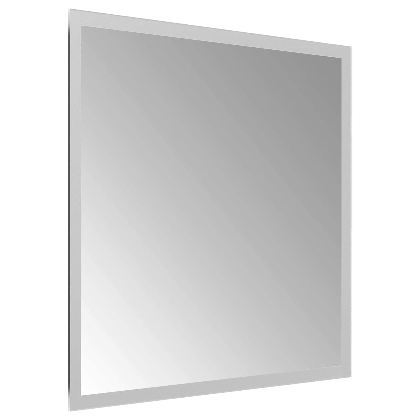 LED Bathroom Mirror Transparent 40 x 40 cm Tempered Glass