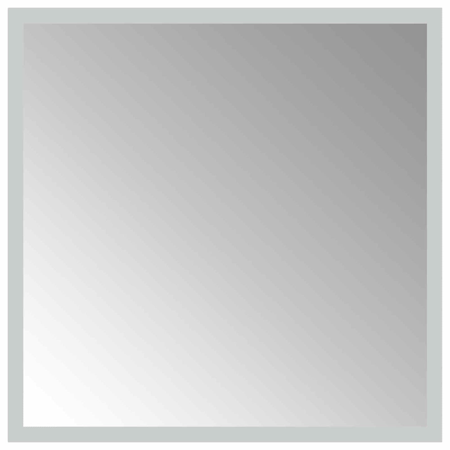 LED Bathroom Mirror Transparent 40 x 40 cm Tempered Glass