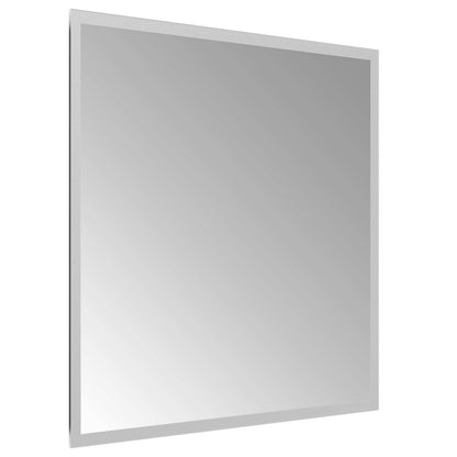 LED Bathroom Mirror Transparent 50 x 50 cm Tempered Glass