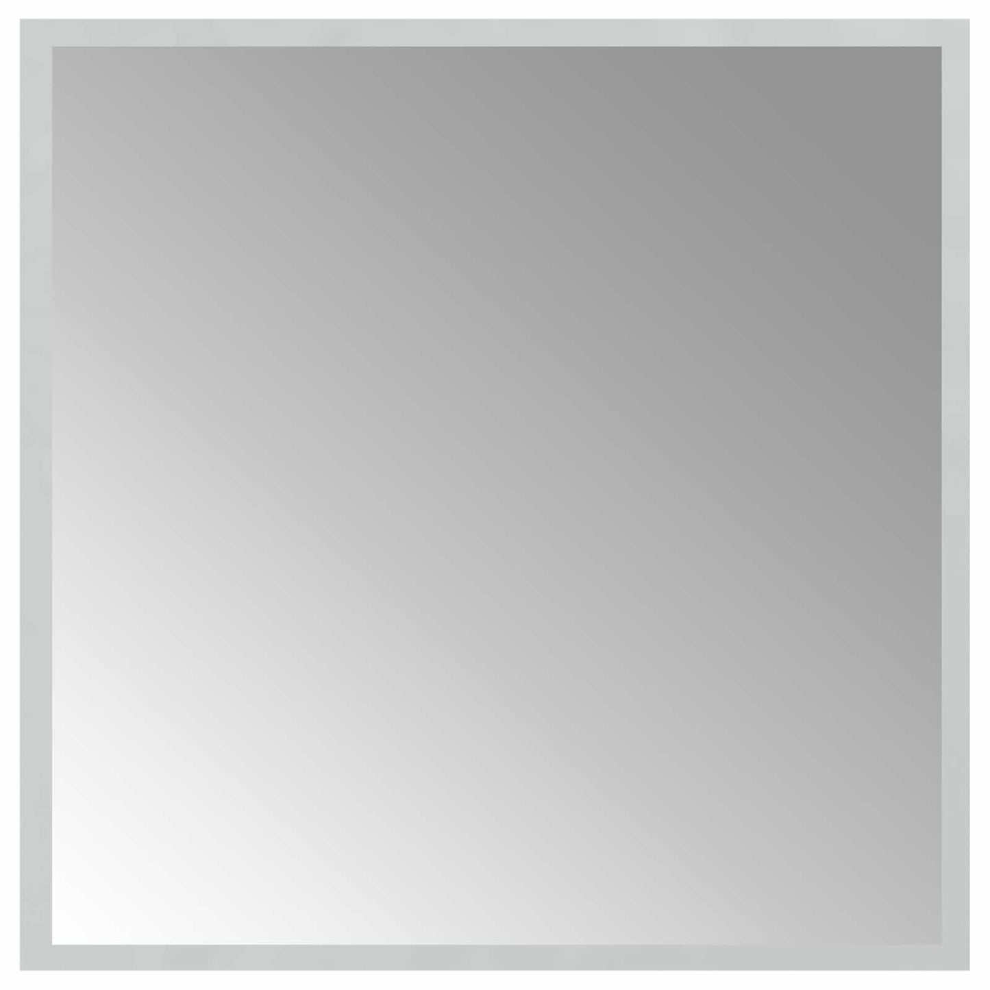 LED Bathroom Mirror Transparent 50 x 50 cm Tempered Glass