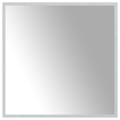 LED Bathroom Mirror Transparent 60 x 60 cm Tempered Glass