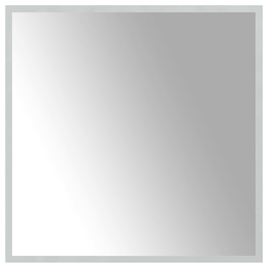 LED Bathroom Mirror Transparent 60 x 60 cm Tempered Glass