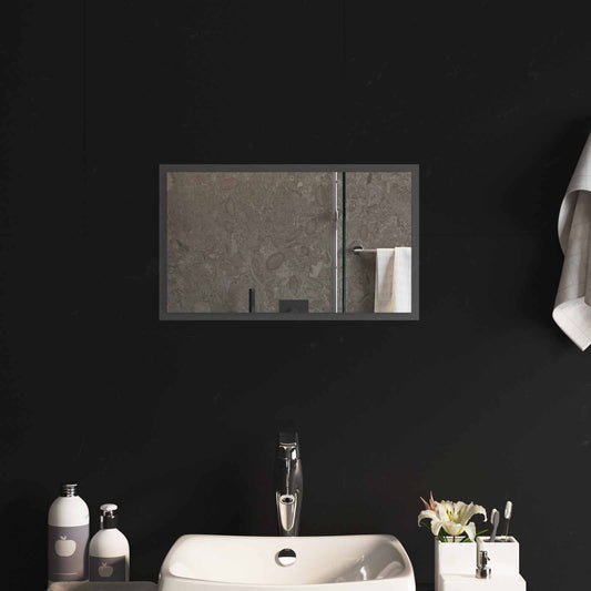 LED Bathroom Mirror Transparent 50 x 30 cm Tempered Glass