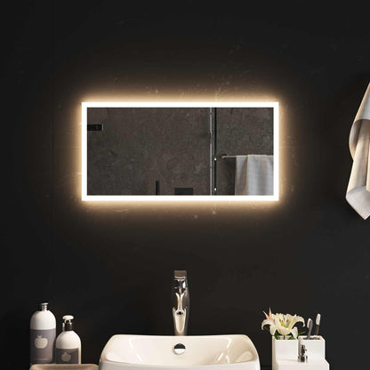LED Bathroom Mirror Transparent 60 x 30 cm Tempered Glass