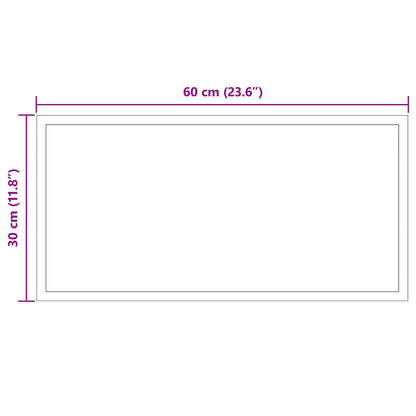 LED Bathroom Mirror Transparent 60 x 30 cm Tempered Glass